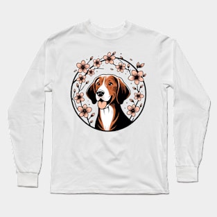 Bavarian Mountain Scent Hound Welcomes Spring Cherry Blossoms Long Sleeve T-Shirt